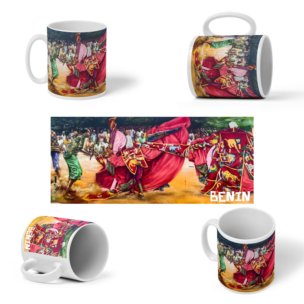 Mug  représentent danse de Egun , Bénin , image du Bénin, tradition , idée cadeau, mug Céramique,