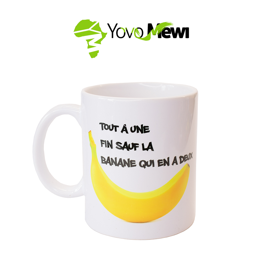 Mug expression Tout a une fin sauf la banane qui en a deux en Céramique, tasse de thé