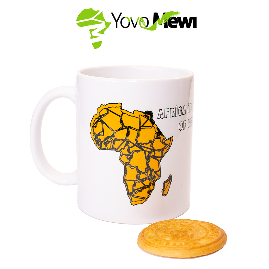 Mug Céramique Africa is full of beauty continent africain, carte d'Afrique orange