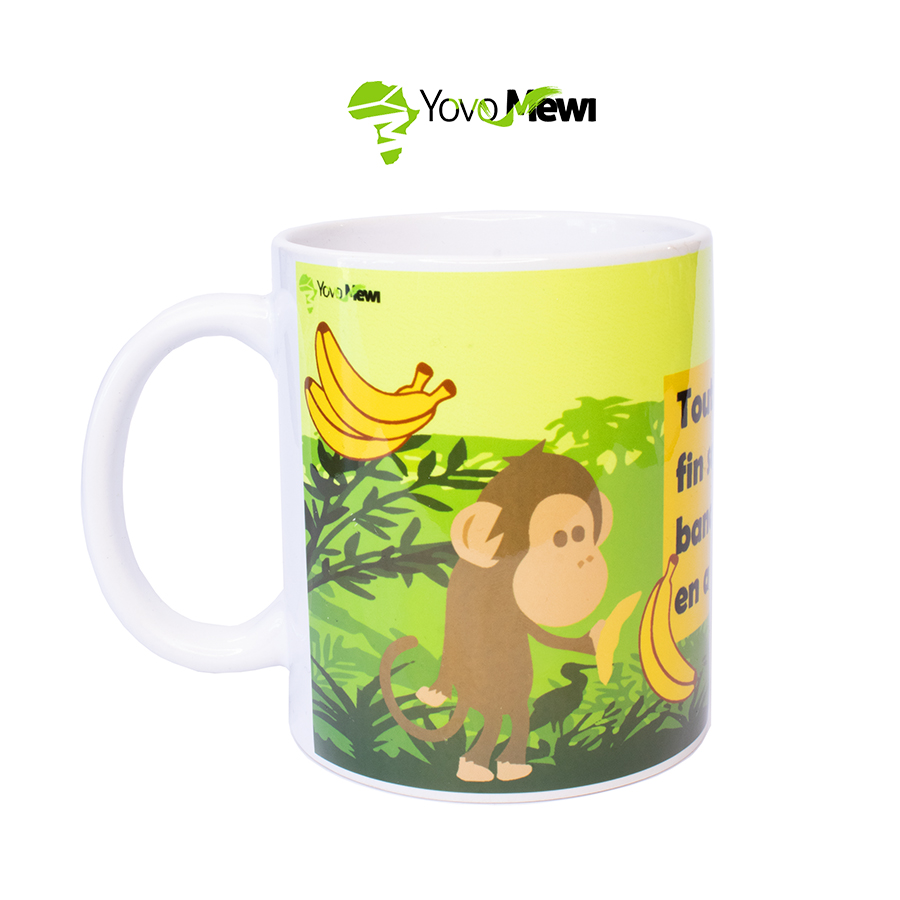 Mug Impression  "Tout a une fin, sauf la banane qui en a deux"/ mug enfant  n.16