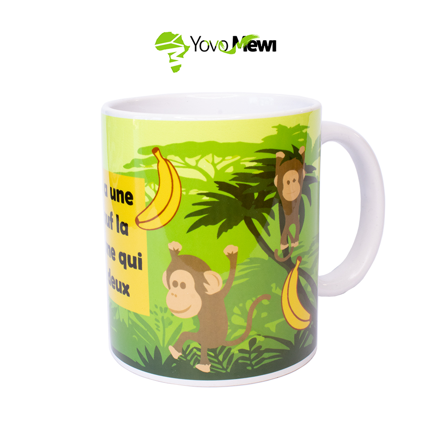 Mug Impression  "Tout a une fin, sauf la banane qui en a deux"/ mug enfant  n.16