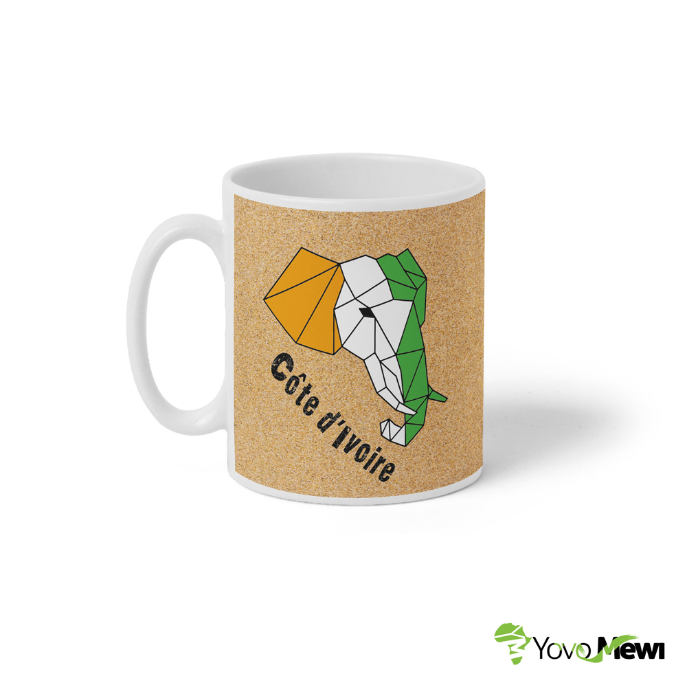 Mug  Céramique Côte d'Ivoire, drapeau Ivoirien, mug perssoalisable, tasse a café, idée cadeau