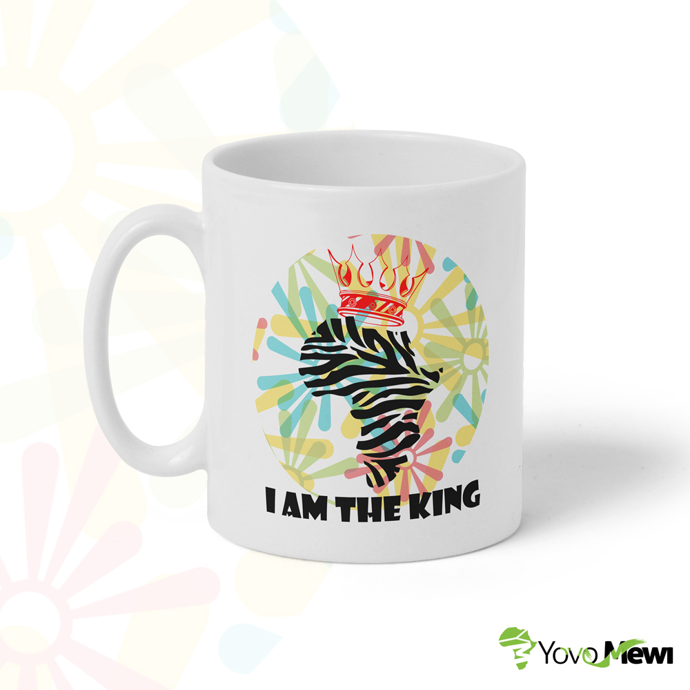 Mug  "I AM THE kING "  impression sublimation, idée cadeau, mug perssoalisable