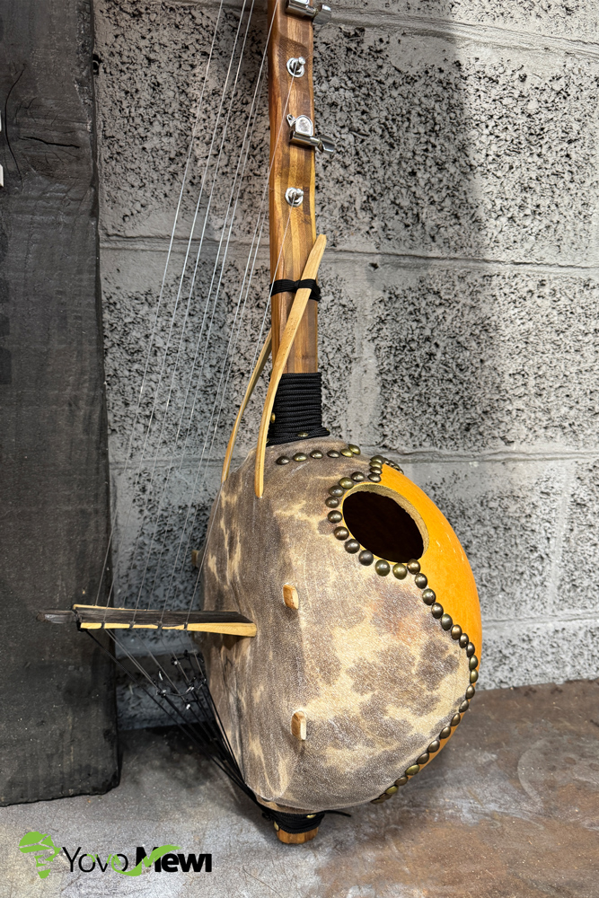 Kamélé goni 8 cordes , taille moyen ,manche bambou (sonorités Yassolon)