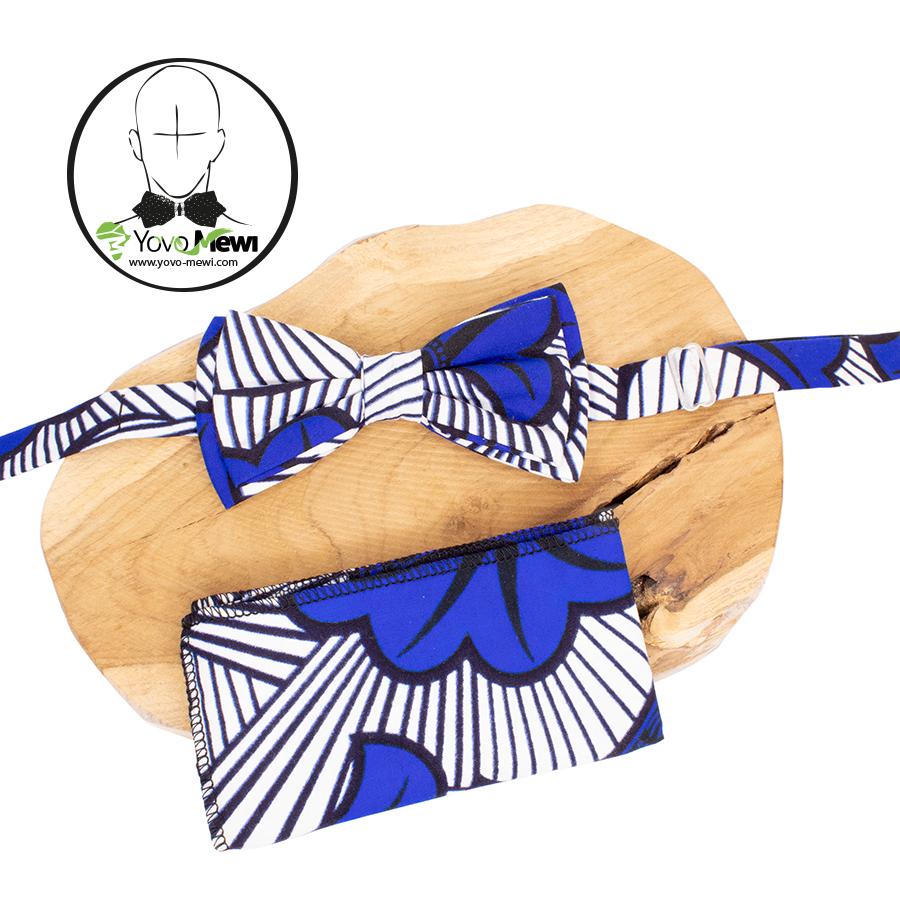 Nœud Papillon wax fleurs de mariage, bleu, idée cadeau , cérémonie mariage n°44