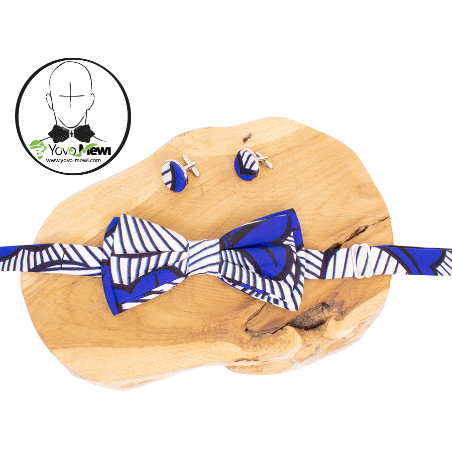 Nœud Papillon wax fleurs de mariage, bleu, idée cadeau , cérémonie mariage n°44