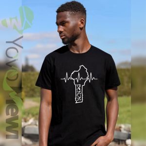 Tee-shirt  carte du  Bénin, T-shirt Bénin, 100% coton, t-shirt taille mixte, flocage blanc